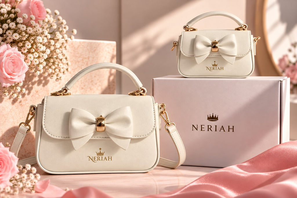 Ivory NERIAH Bow Bag in Small and Large